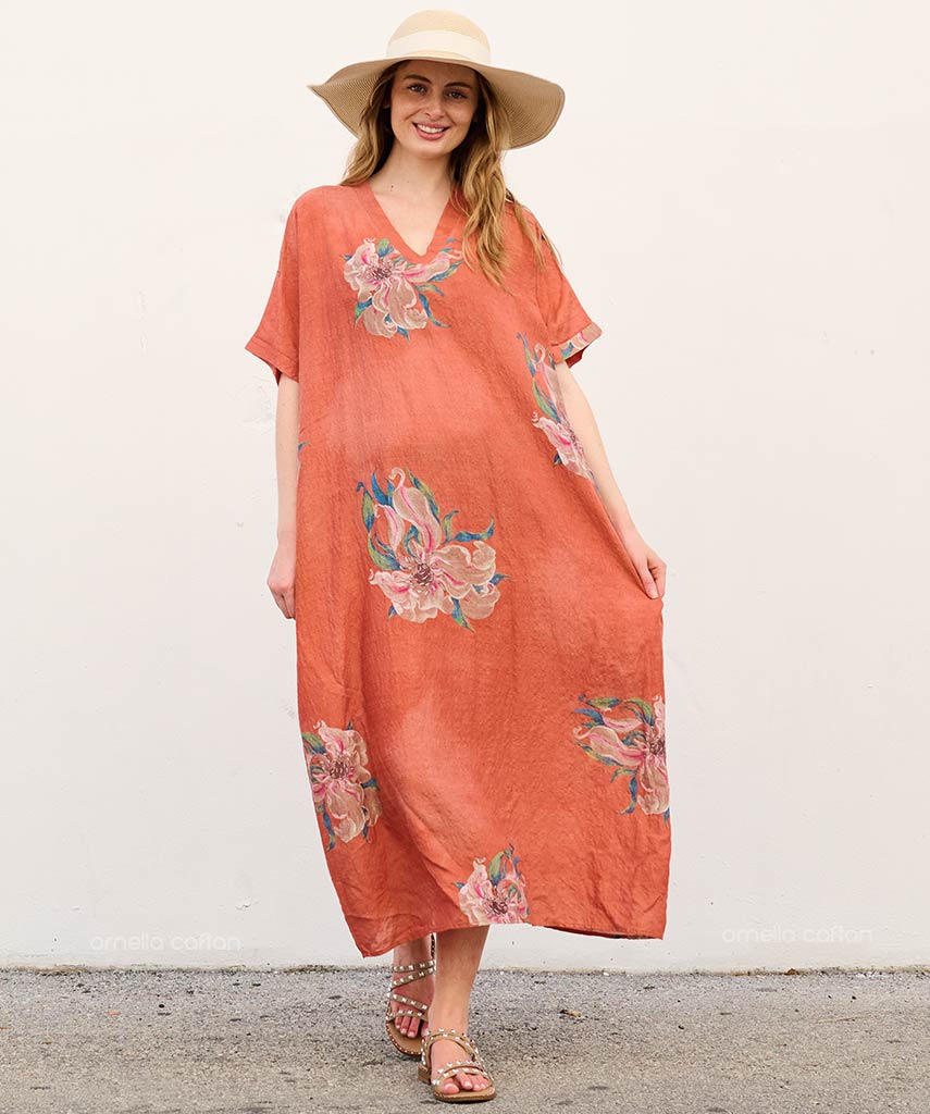 ORA Print Pocket Dress