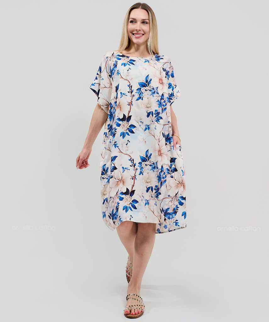 Robe Courte Décontractée à Poches – Ornella Caftan™