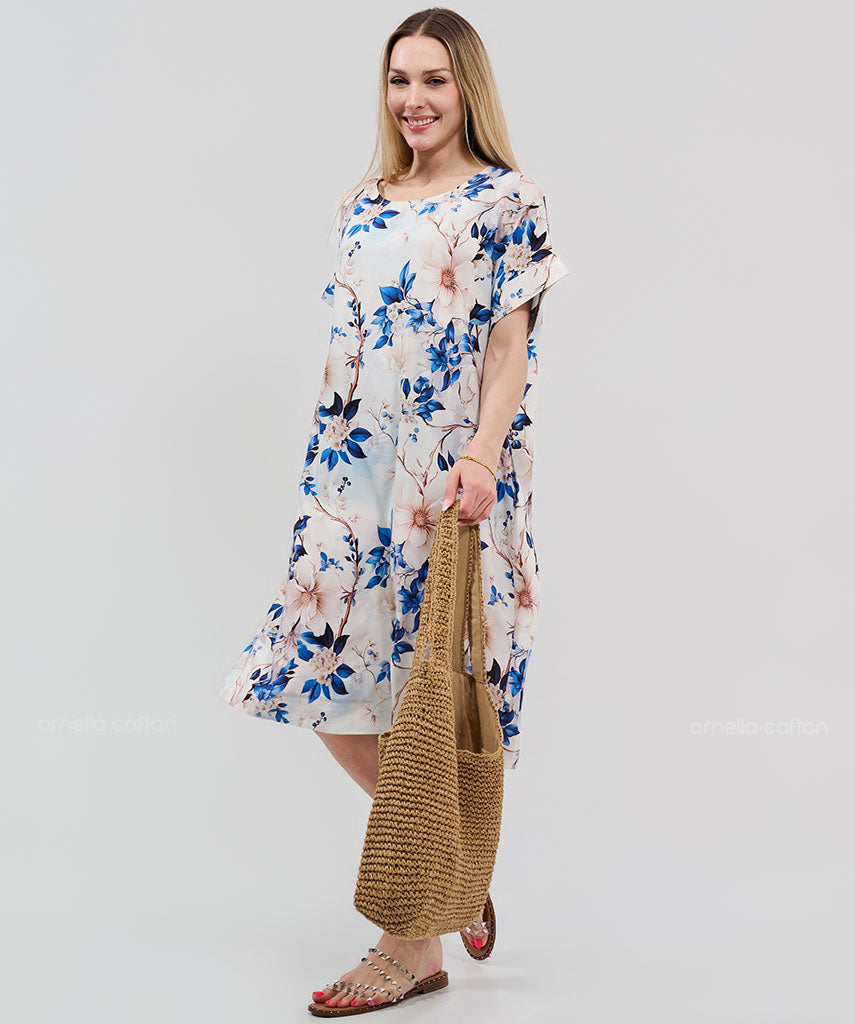 Robe Courte Décontractée à Poches – Ornella Caftan™