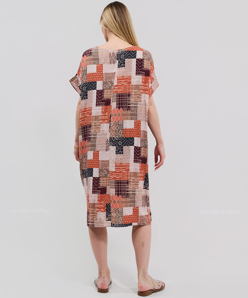 Robe Courte Décontractée à Poches – Ornella Caftan™
