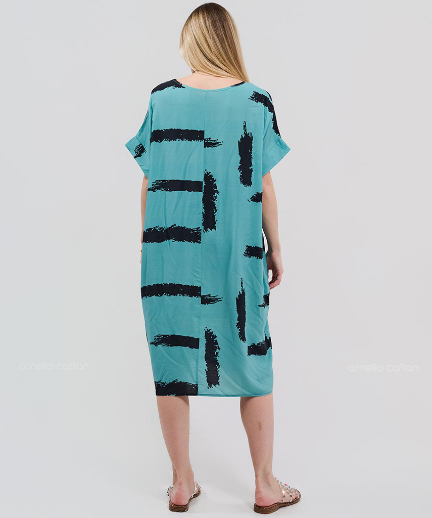 Robe Courte Décontractée à Poches – Ornella Caftan™