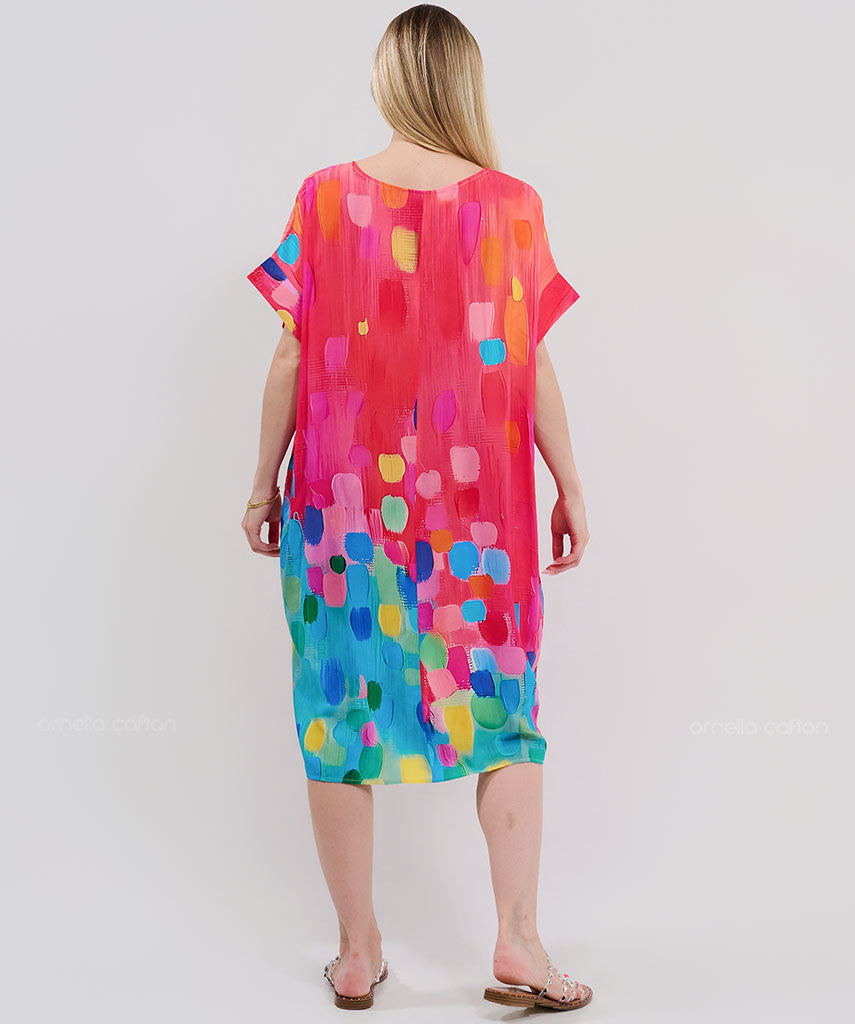 Robe Courte Décontractée à Poches – Ornella Caftan™