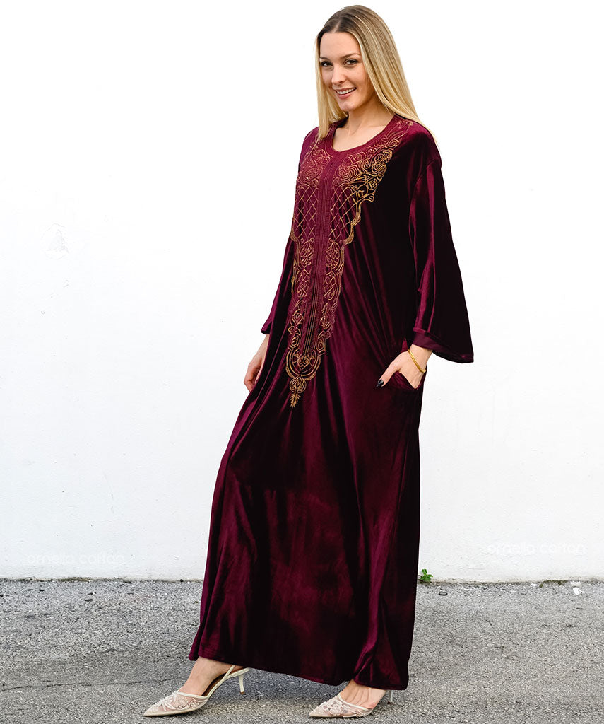 Warm, Cozy Velvet Caftan - Ornella Caftan™