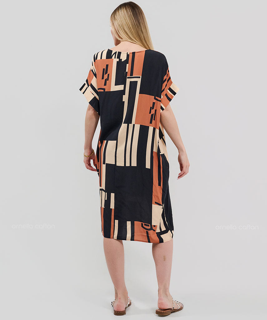 Robe Courte Décontractée à Poches – Ornella Caftan™