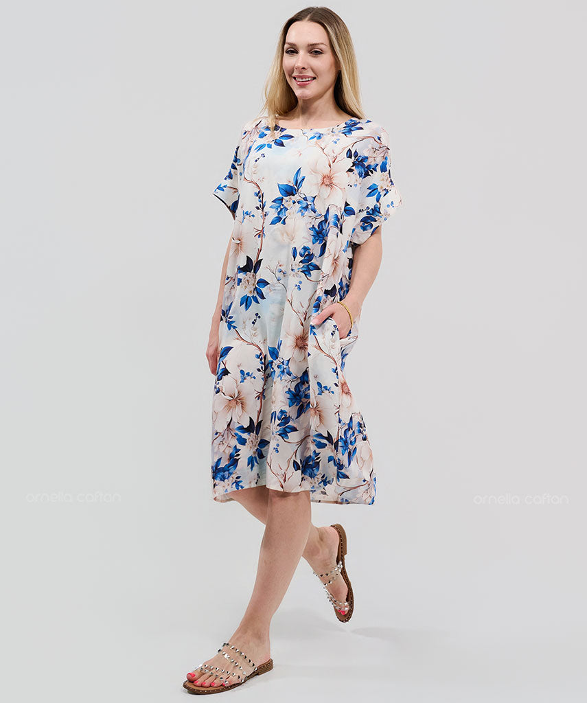 Robe Courte Décontractée à Poches – Ornella Caftan™