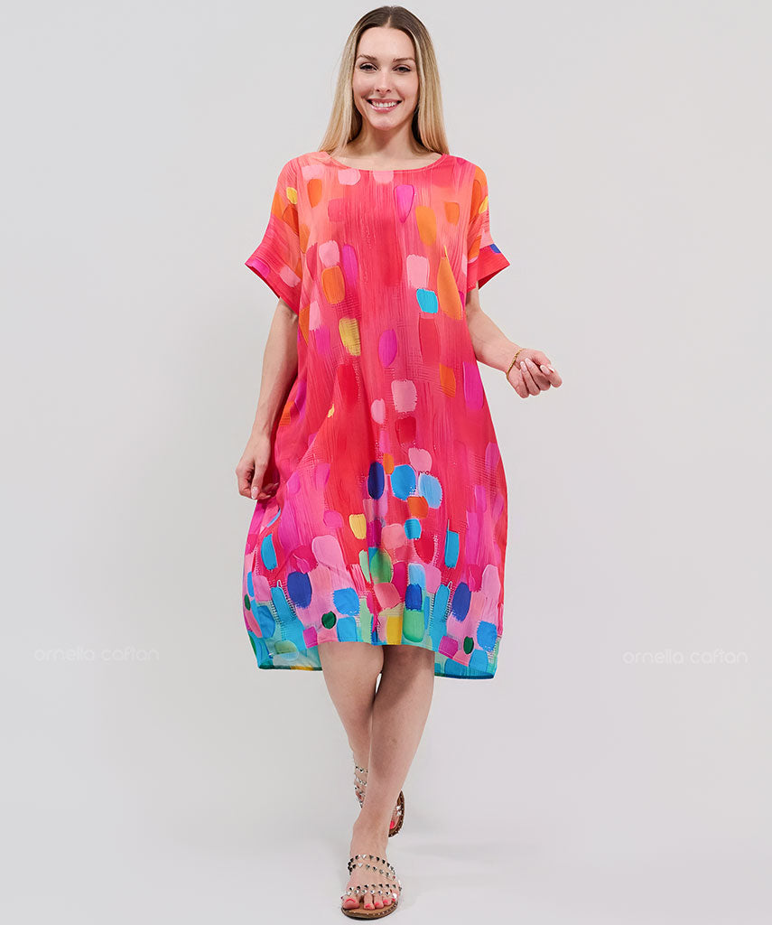 Robe Courte Décontractée à Poches – Ornella Caftan™